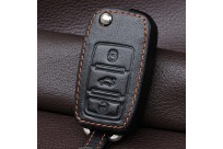 Кожаный чехол на ключ VW polo golf 4 5 6 mk6 passat b5 b6 jetta tiguan